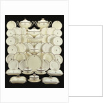 A Wedgwood composite creamware crested part dinner-dervice by Anonymous