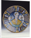 A Deruta large portrait dish, circa 1530 by Anonymous