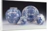 A selection of Frankfurt blue and white ceramics in a Chinese style, circa 1680-1690 by Anonymous