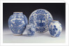 A selection of Frankfurt blue and white ceramics in a Chinese style, circa 1680-1690 by Anonymous