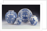 A selection of Frankfurt blue and white ceramics in a Chinese style, circa 1680-1690 by Anonymous