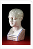 A porcelain phrenology head by L.N Fowler