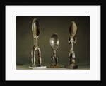 Three Dan spoons with elogated legs by Anonymous