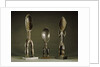 Three Dan spoons with elogated legs by Anonymous