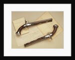 The Lafayette-Washington pair of steel-mounted 'saddle' pistols by Anonymous