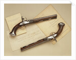 The Lafayette-Washington pair of steel-mounted 'saddle' pistols by Anonymous