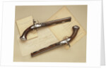 The Lafayette-Washington pair of steel-mounted 'saddle' pistols by Anonymous