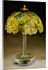 Tiffany Studios 'Laburnum' leaded glass and bronze table lamp by Anonymous