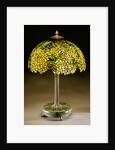 Tiffany Studios 'Laburnum' leaded glass and bronze table lamp by Anonymous