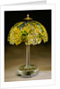 Tiffany Studios 'Laburnum' leaded glass and bronze table lamp by Anonymous