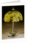 Tiffany Studios 'Laburnum' leaded glass and bronze table lamp by Anonymous