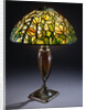 Tiffany Studios 'Tulip' leaded glass and bronze table lamp by Anonymous