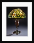 Tiffany Studios 'Tulip' leaded glass and bronze table lamp by Anonymous