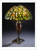 Tiffany Studios 'Tulip' leaded glass and bronze table lamp by Anonymous