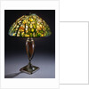 Tiffany Studios 'Tulip' leaded glass and bronze table lamp by Anonymous