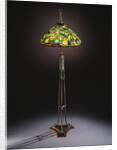 Tiffany Studios 'Gourd' leaded glass and bronze floor lamp by Anonymous