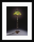 Tiffany Studios 'Gourd' leaded glass and bronze floor lamp by Anonymous