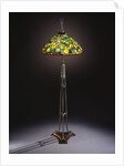 Tiffany Studios 'Gourd' leaded glass and bronze floor lamp by Anonymous