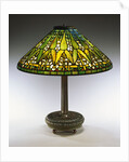 Tiffany Studios 'Arrowroot' leaded glass and bronze table lamp by Anonymous