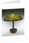 Tiffany Studios 'Arrowroot' leaded glass and bronze table lamp by Anonymous