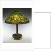 Tiffany Studios 'Arrowroot' leaded glass and bronze table lamp by Anonymous