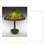 Tiffany Studios 'Arrowroot' leaded glass and bronze table lamp by Anonymous