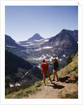 1970s 1980s Female Hikers On Granite Park Trail Glacier National Park Montana by Anonymous