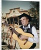 1960s Man Singing Cowboy Strumming Playing Acoustic Guitar by Anonymous