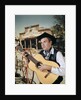 1960s Man Singing Cowboy Strumming Playing Acoustic Guitar by Anonymous