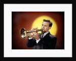 1950s 1960s Bearded Man Playing Trumpet by Anonymous