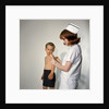 1960s Woman Nurse Give Injection Needle To Little Boy Arm Vaccine Vaccination Prevention Immunize Inoculate Medicine by Anonymous