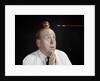 1960s Anxious Business Man Praying Looking Up At Arrow Heading Towards Apple Sitting On Top Of His Head by Anonymous