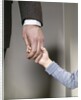 1960s Adult Man Hand Holding That Of Small Child Toddler Father Young Old Safety Protection Guidance Retro by Anonymous