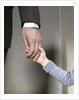 1960s Adult Man Hand Holding That Of Small Child Toddler Father Young Old Safety Protection Guidance Retro by Anonymous