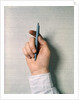 1970s Male Hand Holding Ball Point Ink Pen by Anonymous