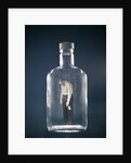 1960s Slumped Over Alcoholic Man Holding Whiskey Bottle Trapped Inside Glass Alcohol Decanter Bottle by Anonymous