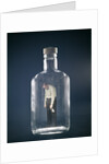 1960s Slumped Over Alcoholic Man Holding Whiskey Bottle Trapped Inside Glass Alcohol Decanter Bottle by Anonymous
