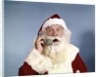 1960s Santa Claus Talking On Telephone Retro by Anonymous