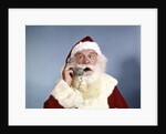 1960s Santa Claus Talking On Telephone Retro by Anonymous