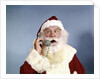 1960s Santa Claus Talking On Telephone Retro by Anonymous