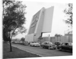 1950s Cars In Traffic Jam Leaving Entering Drive-in Theatre by Anonymous
