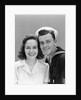 1940s Couple Portrait Navy Man Woman Smile by Anonymous