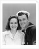 1940s Couple Portrait Navy Man Woman Smile by Anonymous