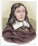 John Milton (1608-1674). British poet. Colored engraving by Anonymous
