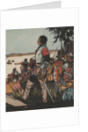 Spanish explorer and conquistador Hernando de Soto standing on shore by Anonymous