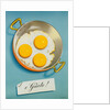Three Fried Eggs in a Pan by Anonymous