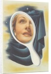 Woman's Face in Mirror by Anonymous