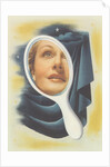 Woman's Face in Mirror by Anonymous