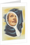 Woman's Face in Mirror by Anonymous
