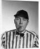 1950s Football Referee Blowing Whistle Looking At Camera by Anonymous